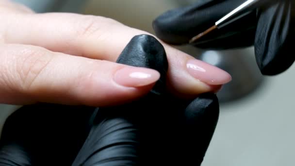 Nettoyage Des Ongles Aide Coupe Manucure Macro Gros Plan Enlever — Video
