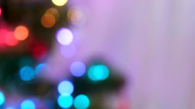 Parlak renkli daireler, alışılmadık şekilli Bokeh çelengi gibi soyut arka plan ve Bokeh ışık efekti Yıldız yağmuru. Soyut hareket arkaplanı parlak renkli parçacıklar. Parıldayan Parıltı