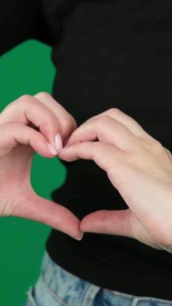 Femme Faisant Les Mains Forme Coeur Assurance Maladie Cardiaque Responsabilité — Video