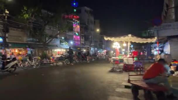 Saigon Ludzie Ulicy Motocyklistów Samochody Motocyklowe Wieczorem Przed Obchodami Nowego — Wideo stockowe