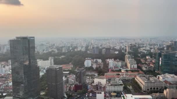 Vista Aérea Cidade Chi Minh Vietnã Rua Central Cidade Chi — Vídeo de Stock