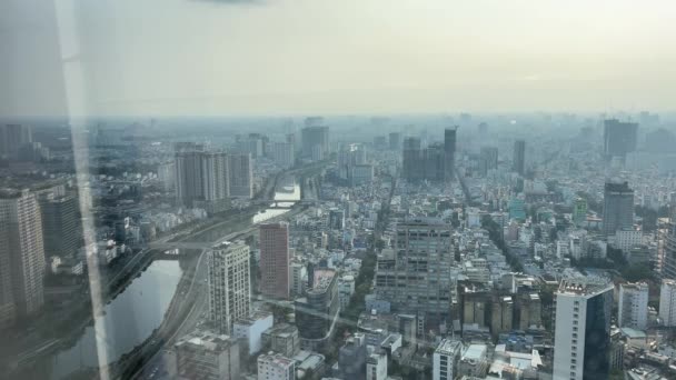 베트남의 호치민시의 타워에서 도시의 호치민시의 — 비디오