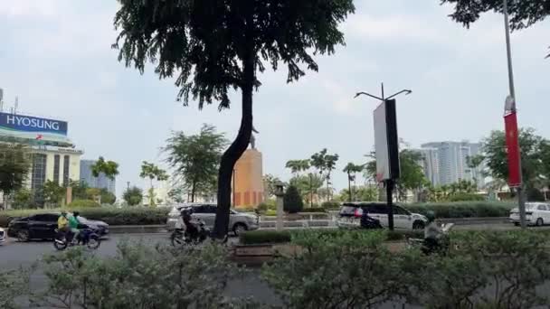 Chi Minh Ciudad Gente Calle Irreconocibilidad Las Máscaras Vida Ciudad — Vídeo de stock