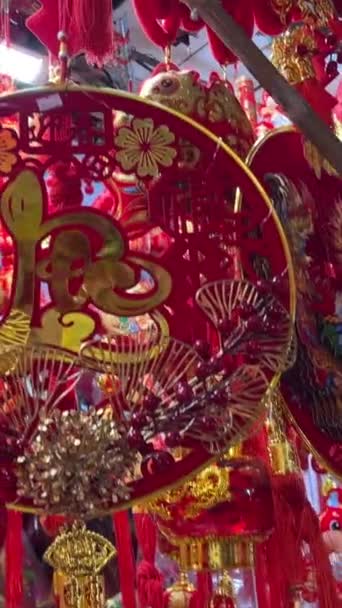 Kínai Újévi Hagyományos Kultúra Lámpás Kiváló Minőségű Felvételek — Stock videók