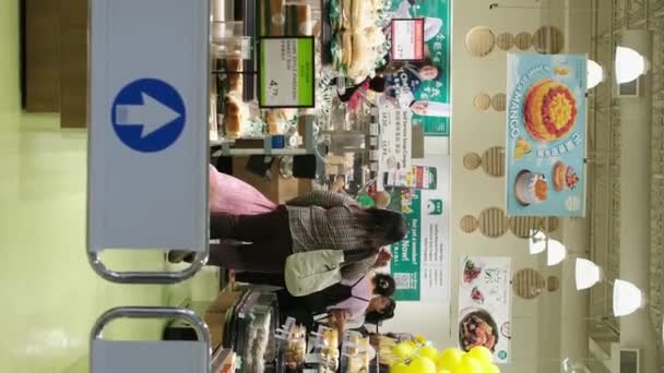Azjatycki Sklep Spożywczy Dużych Metropoliach Chińskie Jedzenie Japońskie Logo Znaku — Wideo stockowe