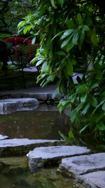 Butchart Bahçeleri Victoria Adası 'ndaki Butchert' in ünlü bahçeleri. Japon bahçesi Kanada. Yüksek kalite 4k görüntü
