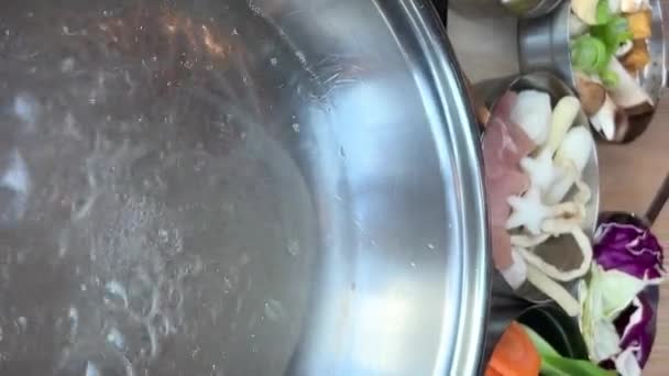 Sopa Ramen Vietnã Cozinhar Sopa Miso Prato Delicioso Com Legumes — Vídeo de Stock