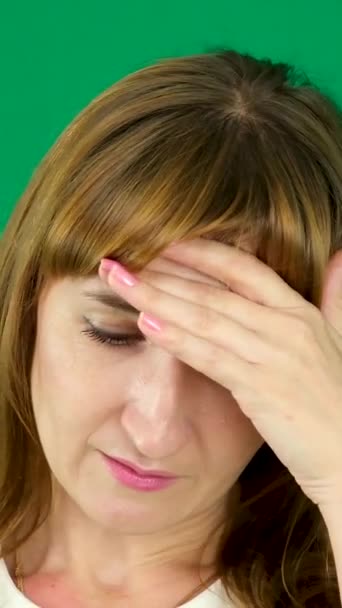 Experiences Negative Unpleasant Emotions Wave Head Negatively Put Your Palm — Stock Video