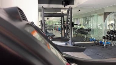 Boş bir spor salonunun içi. Yüksek kalite 4k görüntü