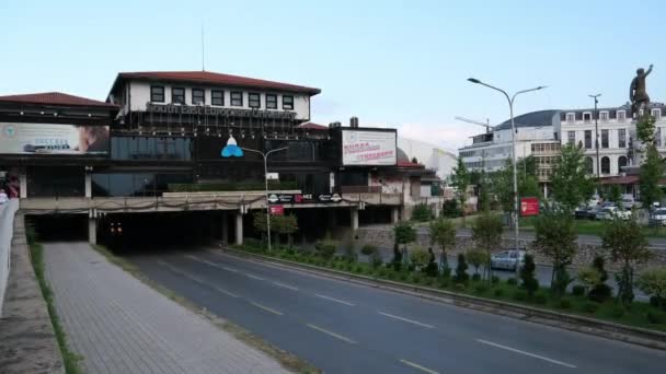 Macedonia Del Norte Capital Macedonia Skopje Ciudad Atracciones Edificios Centro — Vídeos de Stock