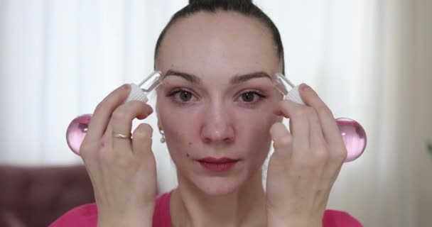 Příprava Obličeje Masáž Obličeje Vysoce Kvalitní Záběry — Stock video