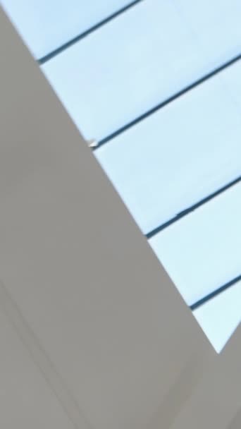Окно Стеклянный Потолок Роскошного Дома Торговый Центр — стоковое видео