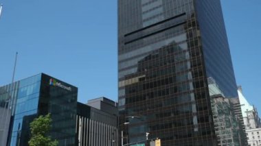 Vancouver Canada 06.06.2024 şehir merkezi Embankment, Microsoft. Yüksek kalite 4k görüntü