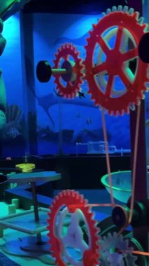 Vietnam 'daki Oceanarium VinWonders Phu Quoc lunapark turistleri. Phu Quoc Adası, Vietnam 