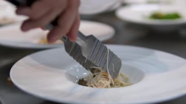 karidesli pirinç vermicelli. Asya Tayland Mutfağı