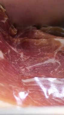 Jambon dilimlenmiş jambon. Yüksek kalite 4k görüntü