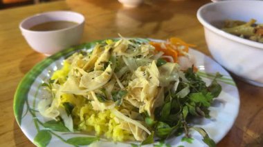 Vietnamlı haşlanmış tavuk ve çok lezzetli kümes hayvanları. Yüksek kalite 4k görüntü