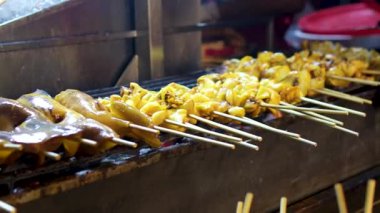 Izgarada et şişi. Yüksek kalite 4k görüntü