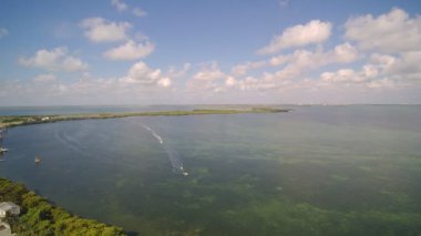 Karayip sahilinin havadan görünüşü, Cancun, Meksika.