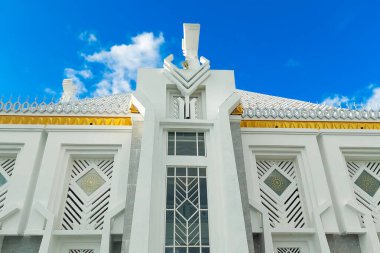 Şeyh Yusuf Gowa Parkı ve Cami manzarası, Güney Sulawesi, Endonezya