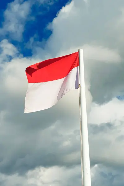 Indonesian flag, on Indonesia\'s independence day. Red and white flag.