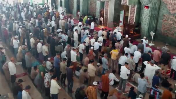 Piątkowe Modlitwy Kongregacyjne Meczecie Markaz Widok Góry — Wideo stockowe