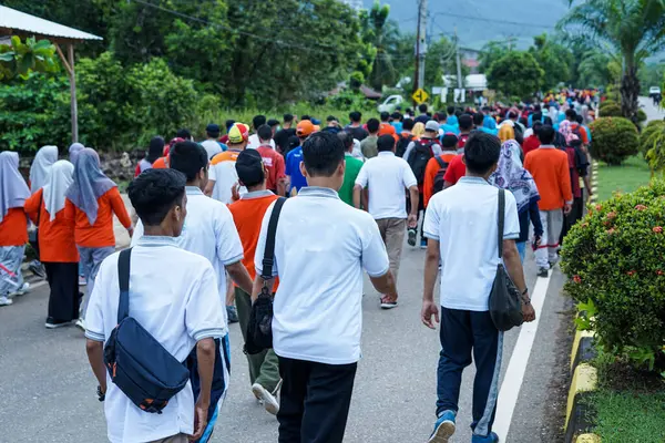 stock image Relaxing activities or morning car free day in East Luwu