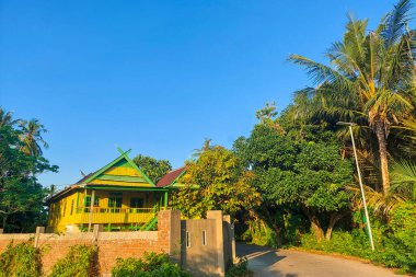 Stilt House in the Tree Area during the day clipart