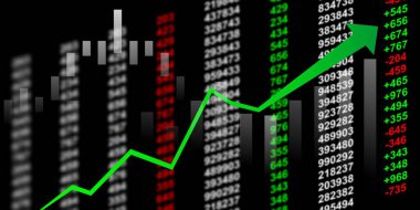 Borsa konsepti arkaplan illüstrasyonu