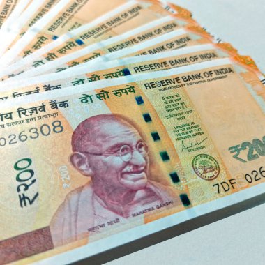 Hint parası 200 kağıt para Mahatma Gandhi