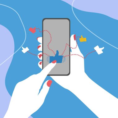 mobil pazarlama, çevrimiçi alışveriş, internet, alışveriş konsepti, akıllı telefon tutan bir kadının cep telefonu..