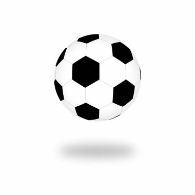 Futbol şekli 3B vektör illüstrasyonu 