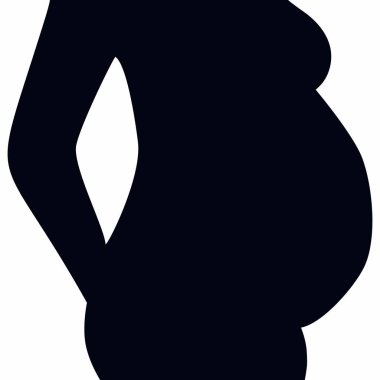 Hamilelik tüp bebek (Vitro döllenmesinde) doğurganlık silueti çizimi