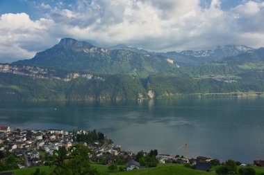 Göl, Alpler ve Bulutlar: manzara