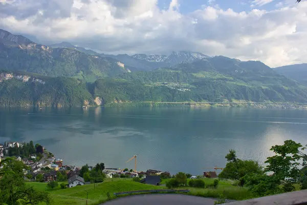 Lago Lucerna Svizzera Panorama Immagine Stock