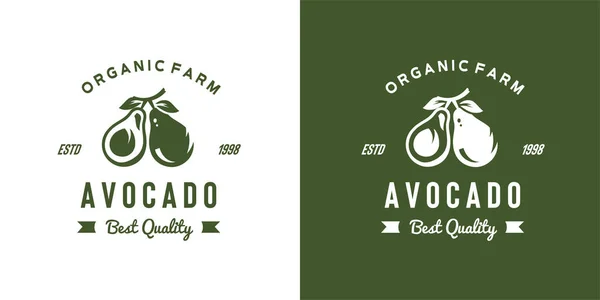 stock vector vintage avocado fruit logo illustration suitable for fruit shop and fruit farm