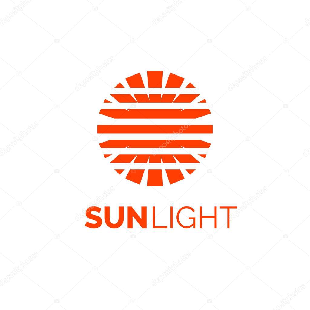 Sun Circle Icon Vector Illustration with diffused light