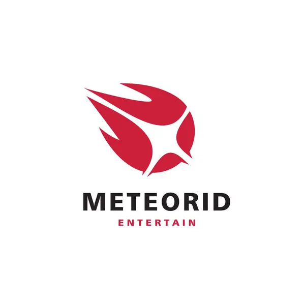 Işıklı minimalist logo vektör göktaşı
