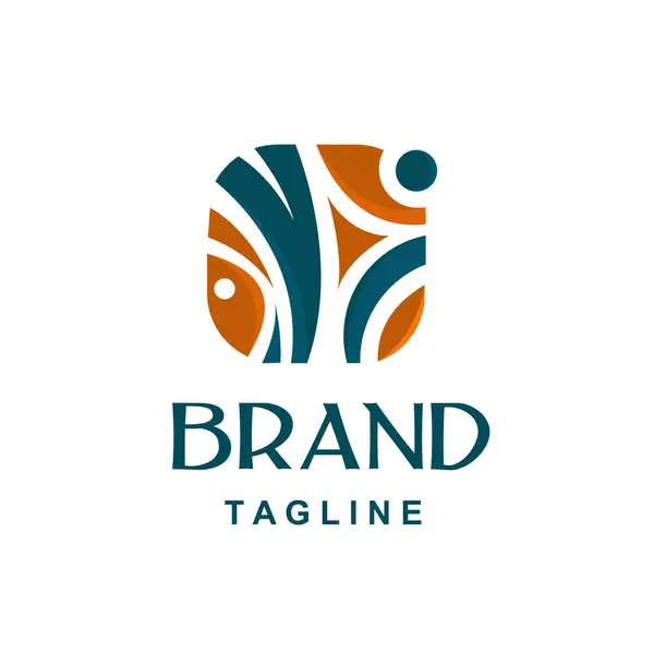 Vektör geometri soyut minimalist logo Herhangi bir marka ve şirket için mükemmel