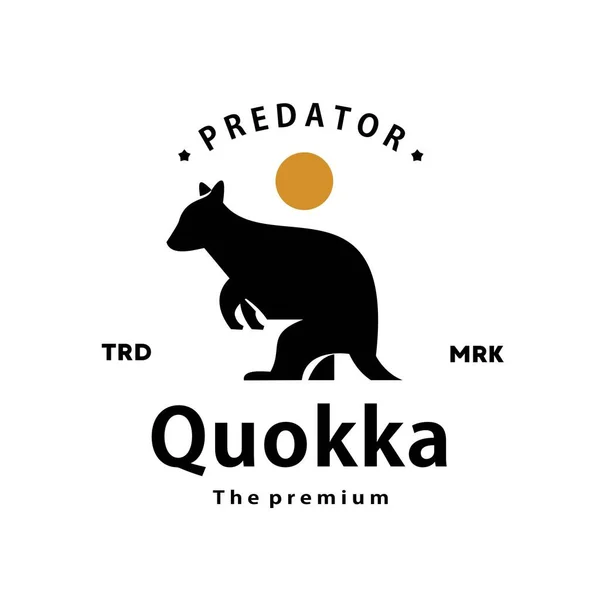 Klasik retro hipster qoukka logo vektör anahat siluet sanat simgesi