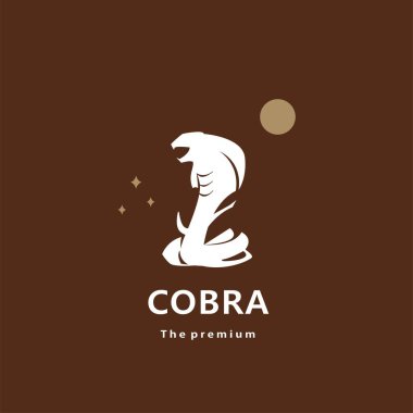 hayvan kobrası doğal logo vektör silueti retro hipster