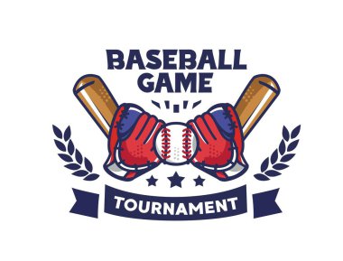 Modern minimalist konsepte sahip beysbol logosu tasarımı