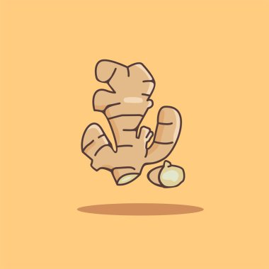 Zencefilli baharat logosu, aşçılık endüstrisi için zencefilli mutfak baharatı.