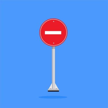 Yol işareti simgesi, Giriş Yasak. Poster kullanımı ve web simgeleri için uygun