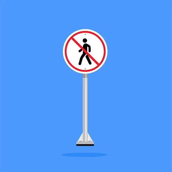 Yol işareti simgesi, yayalar giremez. Poster kullanımı ve web simgesi için uygun