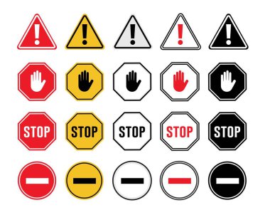 Yol işareti simgesi, Diğer Tehlike Yolu, Atanma, dur ve dikkat