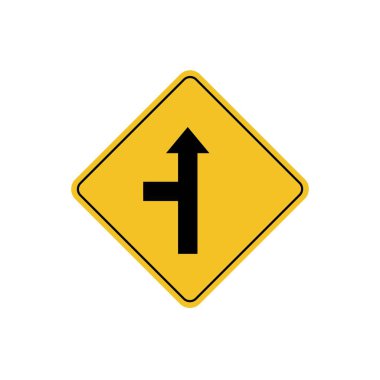 Yol işareti simgesi, yan yol sarı eşkenar yol. Tahta. Poster kullanımı ve web simgesi için uygun