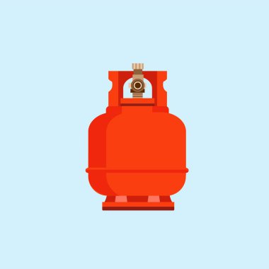 kırmızı 3 kg benzin tüpü, lpg propan şişesi kabı, oksijen gazı silindiri logo illüstrasyonu
