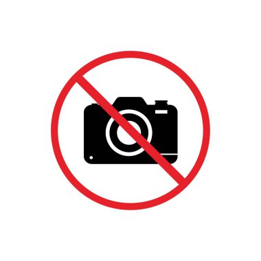 Uyarı işareti simgesi, fotoğraf yok - kırmızı çizgili yuvarlak tahtada uyarı alanı