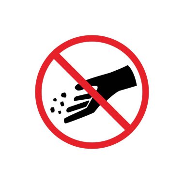 Yasak ve tehlike işaretleri. Hayvanı beslemeyin. Hayvanları beslemek yasak.